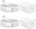 Brasag i Phone 17 16 15 Charger Fast Charging - 20W PD Fast Charger Block with 6Ft USB C Cable for i Phone 17/16/15 Series, i Pad Pro/Air/Mini, Galaxy S23, Pixel 8 & More (2-Pack)