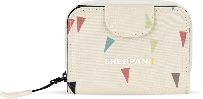 Sherpani Barcelona, Nylon Bifold Zipper Pocket Wallet for Women, Travel Bag, RFID Protection