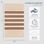 Cotton Turkish Beach Towel with Towels Oversized 36"x72" Pool Absorbent Extra Large Quick Dry Sand Travel Towel (Biscotti Luxe, 4 Pack)