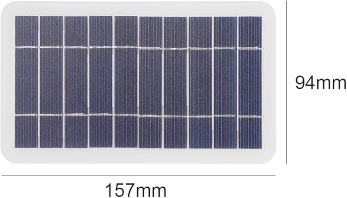 5V High Power USB Solar Panel Outdoor Waterproof Hike Camping Portable Cells Battery Solar Charger for Mobile Phone, White & Black