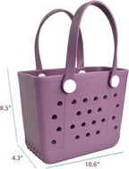 Lightweight Extra large Rubber Beach Bag Small mini Tote Bag for Gym Waterproof medium Open Handbag for Pool Sports
