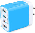 USB Wall Charger, Charging Block, AILKIN 2-Pack 4.8A/5V 4 Port USB Plug Power Travel Brick Adapter for iPhone, iPad, Samsung Galaxy, Moto, Kindle Fire, Headphones, Doorbell Android Phone Box Cube