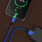 etguuds USB C Cable 15ft, Extra Long USB Type C Cable Fast Charge USB-A 2.0 to USB-C Charger Cable, Premium Nylon Braided Charging Cord - Blue