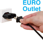 ROAD WARRIOR Travel Plug Adapter for Europe/UK/Australia/China/USA Outlet, Compact Lightweight Japan-Designed, RWG01BK