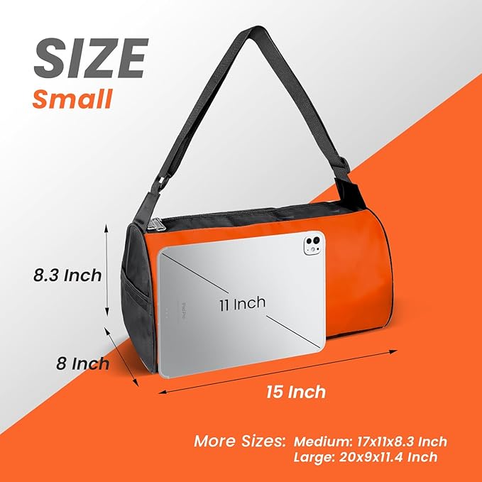 C&F BOGMOST Small Travel Duffel Bag Foldable Waterproof Gym Bag for Gym Beach Swim Bag Men Women Lightweight Oxford Cloth Sports Bag