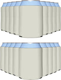 PartyPrints 100 Pack Grey Sandstone Blank Can Cooler Sleeves, Customizable Bulk Sublimation Insulated Foam for Beer, Collapsible Plain Drink Holder, Cold Soda Insulator, 12oz Regular, 16oz Tall Cans