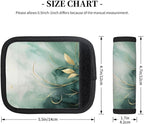 Abstract Green Leaves 2 Pack Luggage Handle Wrap Set of Neoprene Luggage Tags for Suitcases Bag Strap Wrap Cover Travel Airplane Accessories Covers Markers Sleeve Grips Identifiers Cruise