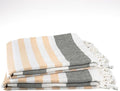 Cotton Turkish Beach Towel with Towels Oversized 36"x72" Pool Absorbent Extra Large Quick Dry Sand Travel Towel (Sage & Sand, 2 Pack)