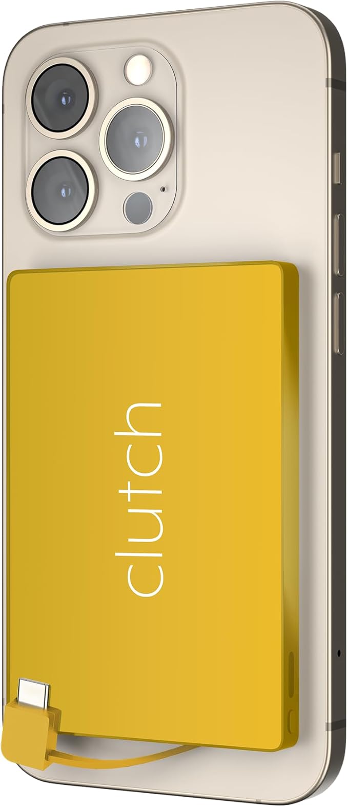 Clutch - Pro USB-C Portable Charger - Compatible with iPhone 15, 16, 17 & Android Devices - Power Bank Magnetic Battery - TSA Travel Approved - USB Rechargeable - Built-in Cable - 5000 mAh - 3.7oz
