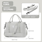 Travel Duffel Bag, Sports Tote Gym Bag, Shoulder Weekender Overnight Bag for Women