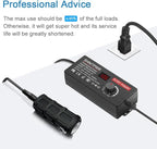 SHNITPWR AC Adapter 120W Universal Power Adapter 4V 5V 6V 9V 12V 15V 18V 19V 20V 24V Adjustable Switching Power Supply 100V~240V AC to DC 4V ~ 24V 5A Converter with 14 Tips & Polarity Converter