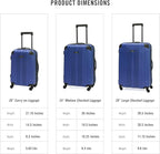 Kenneth Cole REACTION Out of Bounds Lightweight Hardshell 4-Wheel Spinner Luggage, Cobalt Blue, 20-Inch Carry On