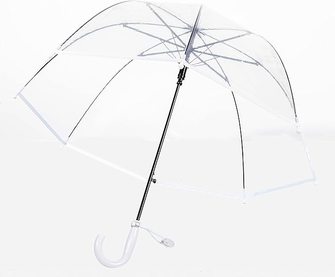 MRTLLOA Kids Clear Bubble Umbrella with an Easy Grip Curved Handle, Safety Transparent Dome Bubble Umbrella for Toddler Boys Girls