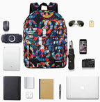 SUPACOOL Casual Laptop Backpack for Men and Women, School Backpack for Boys and Girls, College Bookbag, USB Charging Port, Lightweight Back Pack(Peace)