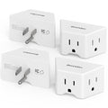 BEONDON 4-Pack Wall Outlet Extender, Small Multi Plug Wall Outlet, 3 Way Angled Outlet Splitter, Cruise Ship Essentials, 3 Prong Grounded Outlet Expander for House, Hotel, Dorm, Hostel