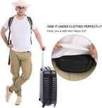 RYACO Money Belt for Men & Women Travel Hidden Wallet Secure RFID Blocking Waterproof Pouch for Passport, Cards, Cash& Phone Adjustable& Wearable Slim Waist Bag Under Clothes