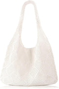 COOKOOKY Crochet Beach Tote bag Summer Beach Bag for Women Aesthetic Mesh Tote Bag Hippie Bag Knit Bag