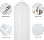 60'' Garment Bags Dress Bag for Storage (Set of 12) Dust-Proof Suit Protector Cover Bag with Zipper for Long Dresses, Suit, Coat Closet Clothes Storage