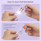 Thopeb–The Original Personal Safety Alarm for Women Self Defense – Elders & Kids Self Defense Keychain Siren – 135dB Loud Siren Bird Sound – Cute Key Chains Protection (Purple)