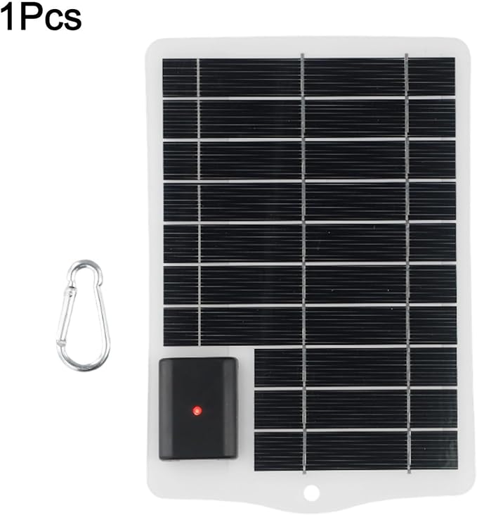 Minhe Portable 5W USB Solar Charger Panel For Outdoor Use, Efficient Charging Solution For Mobile Phones And Tablets(white)