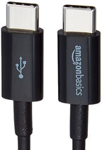 Amazon Basics USB-C to USB-C 2.0 Fast Charging Cable, 480Mbps Speed, USB-IF Certified, for Apple iPhone 16/15, iPad, Samsung Galaxy, Tablets, Laptops, 3 Foot, Black