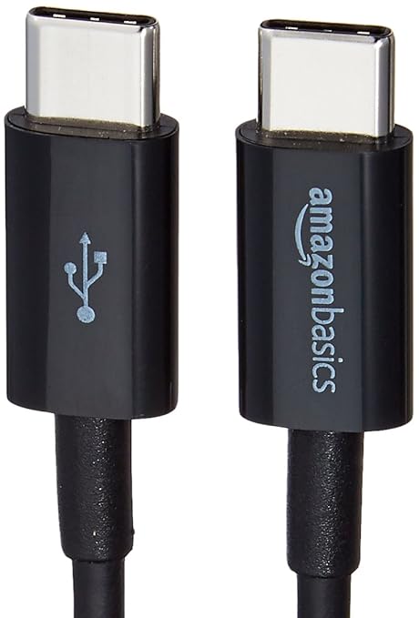 Amazon Basics USB-C to USB-C 2.0 Fast Charging Cable, 480Mbps Speed, USB-IF Certified, for Apple iPhone 16/15, iPad, Samsung Galaxy, Tablets, Laptops, 3 Foot, Black