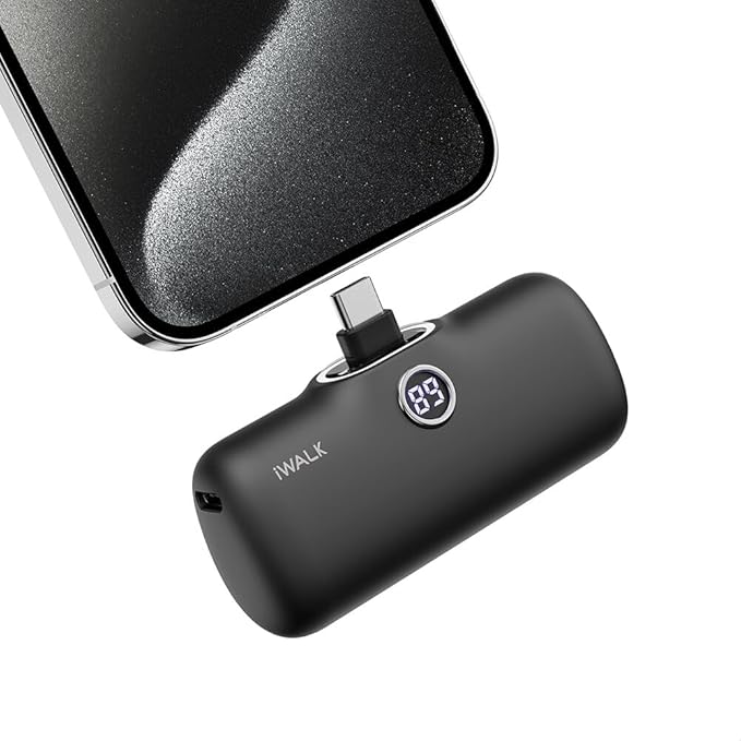 iWALK USB-C Portable Charger for iPhone 17/16/15, Mini 20W 4,800mAh Wireless Power Bank Fast Charging Travel Battery Pack Compatible with iPhone 17/16/15 Plus/17 Pro/17 Pro Max, Andriod Phone Samsung