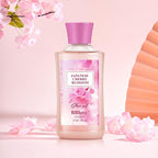 Bath and Body Gift Set for Women and Girls, 4PC Travel Size Self Care Spa Kit with Body Scrub, Shower Gel, Body Lotion & Mist, Japanese Cherry Blossom Floral Scent, Gift for Teens Mom Bride