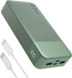 JUOVI Power Bank 65W 20000mAh Laptop Portable Charger, PD QC Fast Charging with 4 USB Ports, External Battery Pack for MacBook iPad Tablet iPhone Samsung Steam Deck and More