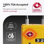 Luggage Locks TSA Approved with Inspection Indicator and Resettable 4-Digit, Easy-to-Read Combination, TSA Locks for Luggage, Suitcases, Backpacks & Travel Bags, Yellow, 2-Pack
