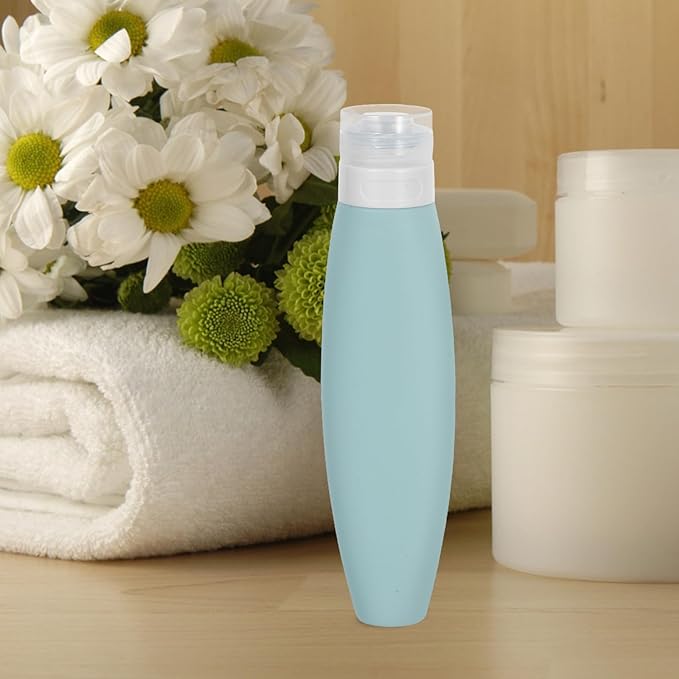 Healeved 3pcs 150ml Silicone Travel Bottles Set, Leak-proof Portable Squeeze Containers for Toiletries, Refillable Cosmetic Bottles for Shampoo and Lotion, Travel Size Toiletries