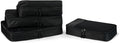 Amazon Essentials 4-Piece Packing Cubes Travel Accessories Set, Luggage Organizer with Double Zipper, Mesh Top, Space-Saving Design, Webbing Handle, 2 Medium/2 Large, Black (Previously Amazon Basics)