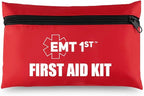 EMT 1st 73 Pcs Emergency Responder Mini First Aid Kit Pouch with 23 Unique Items & Emergency Blanket,First Aid Kit for car, Travel & Home - Emergency Bag for Hiking, Camping, Backpacking and Outdoor