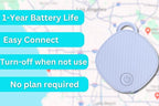 Unlimited Range GPS Tracking Device Item Locator for Car, Purse, Pet, Key Work with Apple Findmy No 3rd App Needed (White)