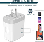 USB Charger Cube, Wall Charger Plug, AILKIN 4.8A 4-Muti Port USB Adapter Power Plug Charging Station Box Base Replacement for iPhone 15 14 13 12 16 Pro Max/X/17, iPad Samsung Phones Charging Block
