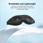 LitBear Sleep Mask for Side Sleeper Women Men, Eye Mask for Sleeping Light Blocking, 3D Contoured Cup Sleeping Mask, Soft Breathable Sleep Eye Mask with Adjustable Elastic Strap for Travel