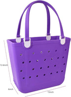 Lightweight Extra large Rubber Beach Bag Small mini Tote Bag for Gym Waterproof medium Open Handbag for Pool Sports
