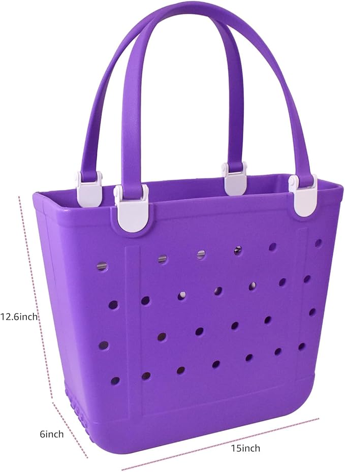 Lightweight Extra large Rubber Beach Bag Small mini Tote Bag for Gym Waterproof medium Open Handbag for Pool Sports
