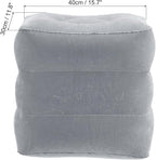 PATIKIL Travel Foot Rest Pillow, Inflatable Foot Rest Mat Adjustable 3 Layers Height Sleep Flights Leg Pillow for Airplane Train Office, Dark Gray
