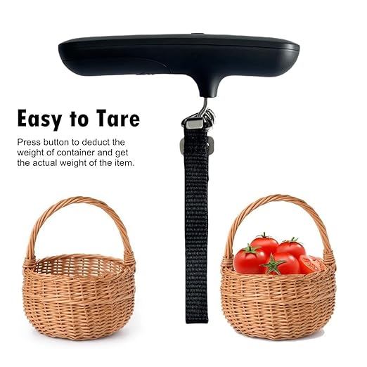 NUTRI FIT Luggage Scale Travel Digital Suitcase Weight Scale Portable Bag Weighing Scale Baggage Weigher, LCD Display 110lb/50kg Electronic Handheld Balance for Packages Airplane Travel Essentials