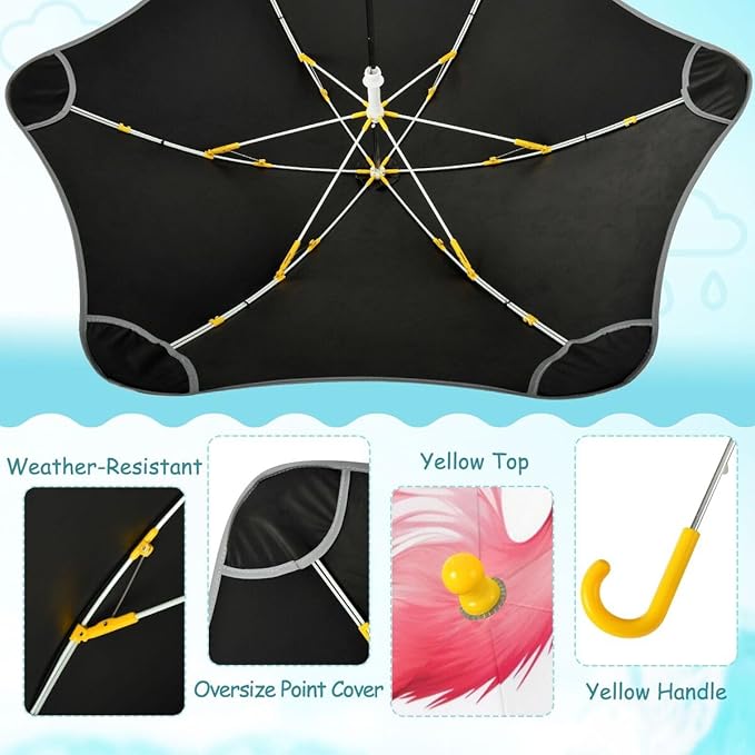 ALAZA Kids Umbrella Stick Umbrellas Cute Umbrella for Boys Girls Toddler UV/Sun Rain Windproof