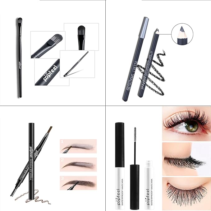 Pure Vie All-in-One Holiday Gift Makeup Set Cosmetic Essential Starter Bundle Include Eyeshadow Palette Lipstick Concealer Blush Mascara Foundation Face Powder - Makeup Kit for Women Full Kit