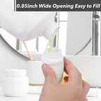 1oz Silicone Travel Bottles for Toiletries (4-Pack), TSA Approved Leakproof Toiletry Bottles with Locking Lid, Refillable Travel Size Containers for Shampoo, Body Wash, Camping & Trips (Grey White)