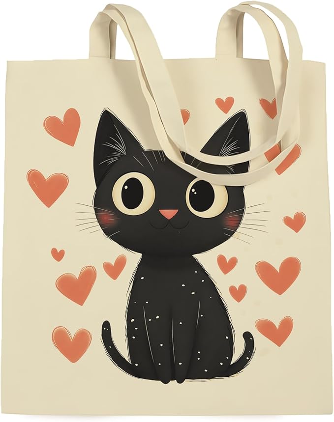 ANNA QUEEN Cat Tote Bag Shoulder Bag Handle Bag for Gym Yoga Picnic Beach Kitchen Reusable