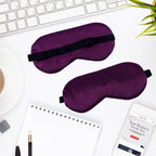 2 PCS Purple Silk Sleep Mask - Eye Masks for Sleep Blindfold Travel Eye Covers for Sleeping Men & Women