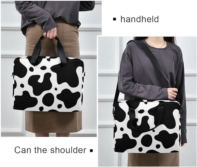 Cow Print Laptop Case, 15.6 inch Laptop Bag, Waterproof Laptop Sleeve, Laptop Briefcase for Women & Men