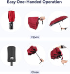6 Pcs Travel Compact Umbrella, Automatic Open and Close Umbrella, Windproof Travel Rain Umbrellas, Folding and Portable Umbrellas for Men and Women