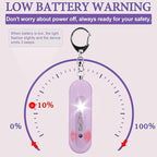 Personal Safety Alarm - Waterproof Rechargeable Security Alarm - 140dB Extra Loud Siren & Strobe Light - Self Defense Keychain - Gift for Women, Teenagers, College Girls, Seniors(Wisteria)