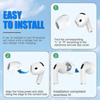 5 Pairs Ear Tips Cover for AirPods 4 Earbuds, Silicone AirPod 4 Ear Cover Anti Slip Ultra Thin Soft Air Pod 4 Accessories Compatible for Air Pods 4th Generation 2024 [Fit in Charging Case] - White