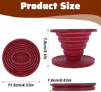 Larrel Pour Over Coffee Maker Portable Coffee Maker Foldable Reusable Pour Over Coffees Dripper Travel Camping Coffees Makers Manual Silicone Filter for Backpacking Camping Hiking Home Office